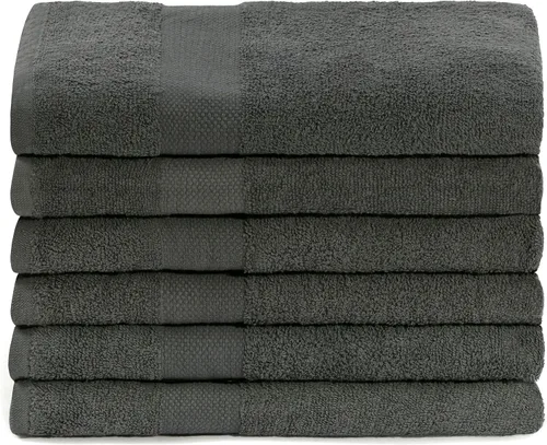 Vista 3 de Simpli-Magic Toallas de baño de algodón, 25 x 50 pulgadas, gris, paquete de 6