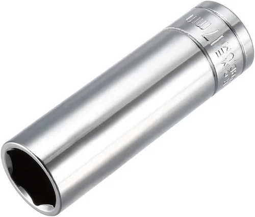 Vista 7 de uxcell 1/2 pulgada Drive 0.315 in 6-Point Deep Socket, métrico, Cr-V (pulido)