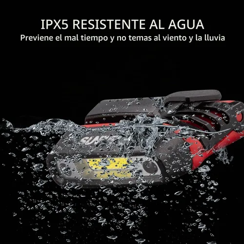 Vista 5 de SUNREI - Luz recargable con sensor de movimiento con clip en el sombrero con 150 lúmenes y 600 mAh, linterna giratoria para pesca, camping, correr
