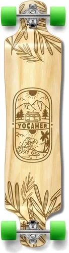Vista 15 de Yocaher Earth Series - Patinetas completas Longboard con BlackWidow Premium 80A Grip Tape Aluminio Truck ABEC-9 Rodamiento 2.756 in Ruedas