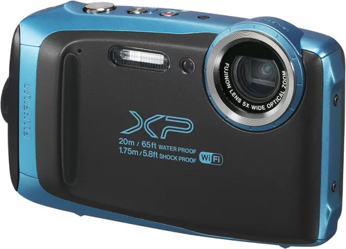 Vista 3 de Fujifilm FinePix XP130 Cámara digital impermeable con tarjeta SD de 16 GB - Azul cielo