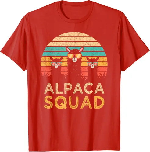 Vista 82 de Divertidas gafas de sol de escuadrón de alpaca Cool Alpacas Vintage Gift T-Shirt, Negro, S