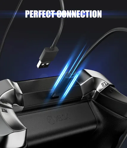 Vista 3 de BERLAT Cable de carga USB C compatible con controlador PS5, cable de carga USB tipo C de carga rápida de 6.6 pies compatible con 5 controladores PS5