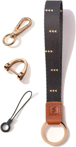 Vista 16 de Correa de cordón para llaves, diseño de patrón original para llavero de muñeca