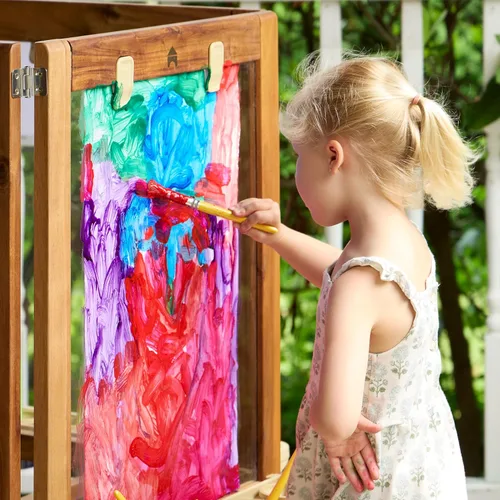 Vista 4 de Guidecraft Caballete artístico Acadia Outdoor de 4 caras para niños