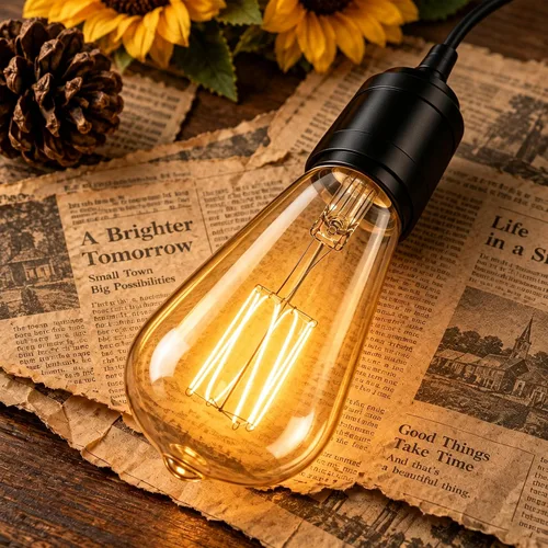 Vista 2 de Bombillas Edison vintage de 25 vatios incandescentes iguales 3W bombilla St58-1800k