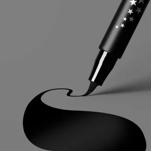 Vista 5 de Kat Von D Beauty Ultra Ink Liner, negro, líquido, vegano, resistente a las manchas, punta de fieltro