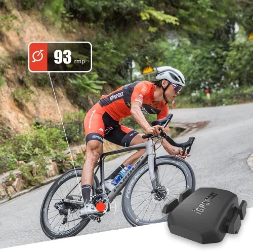 Vista 7 de iGPSPORT Sensor de velocidad o sensor de cadencia para iPhone, Android, bicicleta, computadora, SmartWatch, compatible con ANT+ y Bluebooth