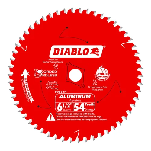 Vista 8 de Diablo - Hoja de sierra para aluminio mediano, 5-1/2" de diámetro, 50 dientes TCG