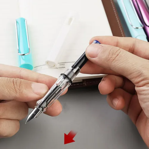 Vista 6 de Black Fountain Pen Ink Refills, Portable Plastic Cartridges