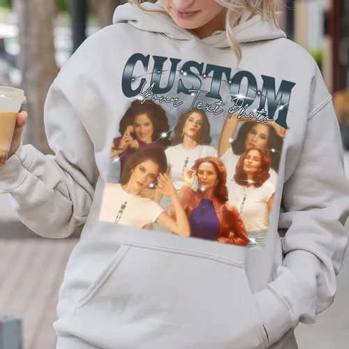 Vista 26 de Sudaderas con capucha personalizadas diseñan el tuyo propio, retrato de camisa de la foto, regalos personalizados para el día de San Valentín