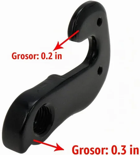 Vista 3 de 2 piezas universal de bicicleta desviador de bicicleta percha marco engranaje gancho cola, negro