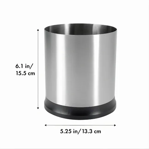 Vista 2 de OXO Good Grips: Recipiente para utensilios de cocina de acero inoxidable giratorio, Acero inoxidable, Stainless, N/A