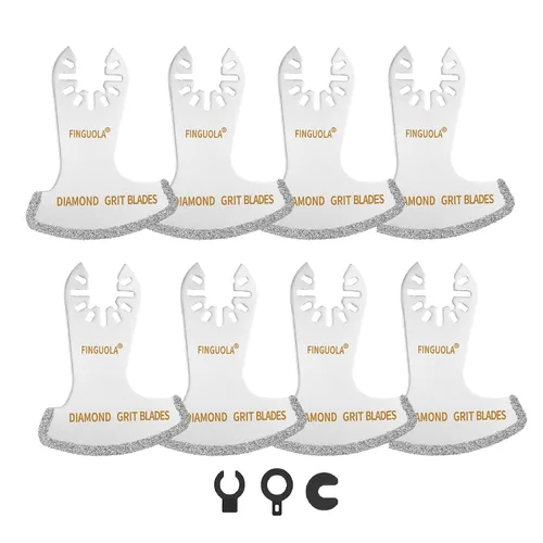 Vista 5 de Cuchillas de herramientas oscilantes, cuchillas de carburo de diamante para extracción de lechada y corte de azulejos suaves, segmento de dedo