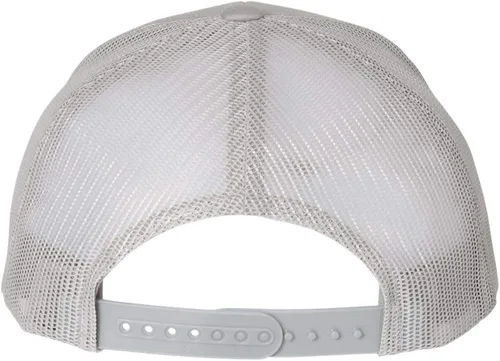 Vista 4 de Gorra de malla 6606 con bordado de texto Yupoong Trucker Snapback