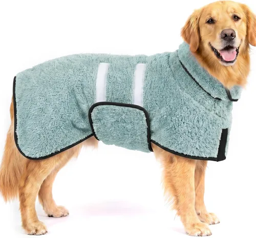 Vista 18 de Bienbee Albornoz para perro, súper absorbente para perros pequeños a Negro