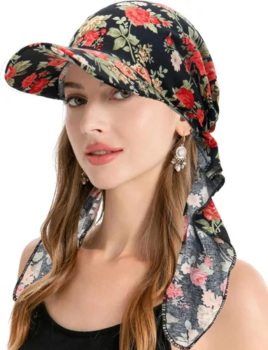 Vista 29 de ZLYC Gorro de quimioterapia para mujer, visera para la cabeza, bufanda preatada, gorra ligera de calavera Blanco sólido