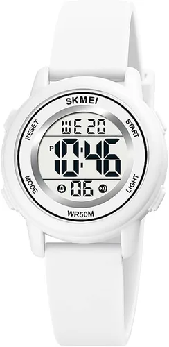 Vista 2 de MASTOP Moda LED Luz Digital Deporte Relojes Cronómetro Calendario Reloj 5Bar Impermeable Multifuncional Reloj de Pulsera