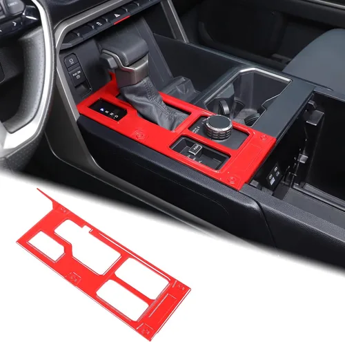 Vista 17 de Aunginsy Marco para panel de cambio de marchas con caja de almacenamiento Compatible con Toyota Tundra/Sequoia 2022-2024 2025 Protector contra