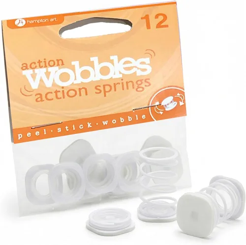 Vista 8 de Hampton Art Action Wobbles, anclajes de resorte autoadhesivos para manualidades de papel dimensionales, mini, paquete de 100