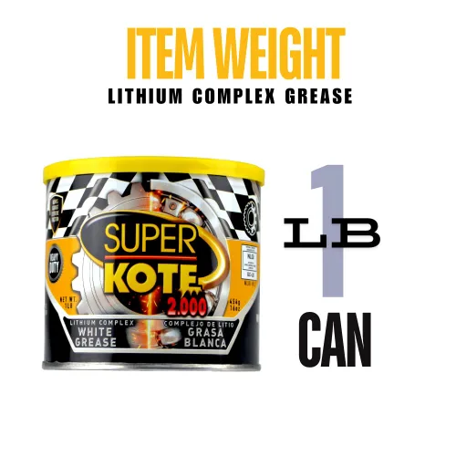 Vista 5 de Litio Complex Grease SUPERKOTE 2000 - Grasa lubricante blanca Superkote 2000 multiusos, complejo de litio, lubricante, EP, alta temperatura