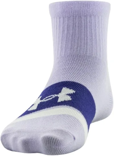 Vista 3 de Under Armour Girls Essential Lite - Calcetines ligeros para cuarto de galón, paquete de 6