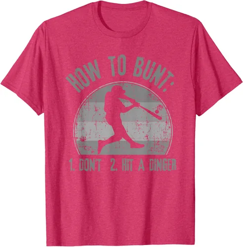 Vista 34 de Cómo Bunt Don't Hit A Dinger - Camiseta divertida de béisbol y sóftbol, Negro, S