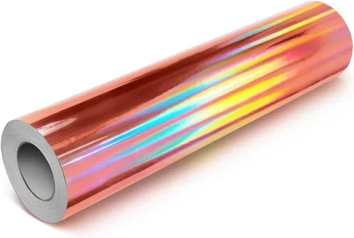 Vista 10 de VViViD DECO65 - Rollo de vinilo adhesivo permanente holográfico brillante cromado púrpura para manualidades (6 pies x 1 pie)