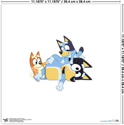 Vista 4 de Trends International Gallery Pops Bluey - Paquete de arte de pared para la vida real (paquete de 3)