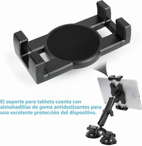 Vista 4 de Pilots - Soporte para tablet con ventosas dobles fuertes, soporte universal para iPad para aviones, coche, barco, camión, parabrisas, compatible