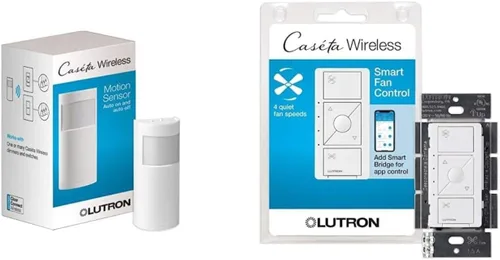 Vista 13 de Lutron Caséta Sensor de movimiento, ocupación/multiubicación, con interruptor de atenuación inteligente Blanco