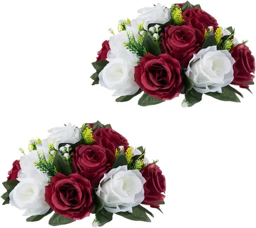 Vista 40 de Centros de mesa de flores para mesas de boda: decoraciones de mesa de Halloween, bolas de flores negras, centros de mesa para compromiso, ceremonia