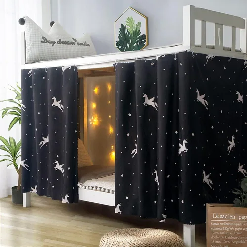 Vista 9 de JIAHG - Cortinas para cama individual para alumnos, para cama individual, tienda de campaña, cortinas, mosquiteras, tela opaca, protección contra
