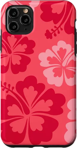Vista 13 de Hibiscus Flower Beach Hawaiian Exotic Floral Surf Cranberry Case for iPhone 17