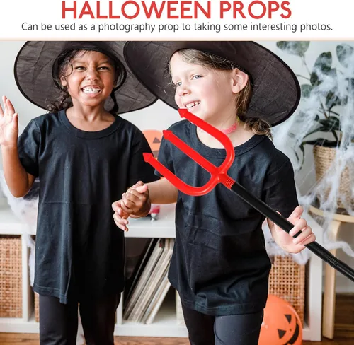 Vista 3 de BESPORTBLE Artículos de tenedor de diablo para hombres y mujeres, para niños, disfraz de cetro, demo, accesorios de disfraz de fiesta de Halloween