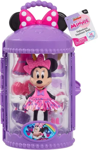 Vista 7 de Disney Junior Minnie Mouse Fabulous Fashion Doll Unicorn Fantasy, 14 piezas, juego de simulación, juguetes para niños de 3 años en adelante de Just
