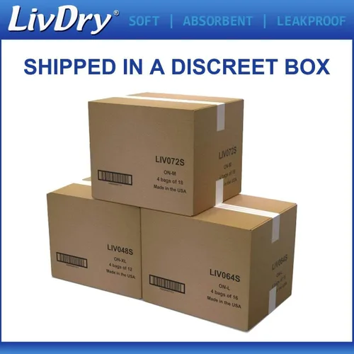Vista 4 de LivDry Inserto de almohadilla de alta absorción para calzoncillos de incontinencia y pañales para adultos, mujeres y hombres, Hyper 1200