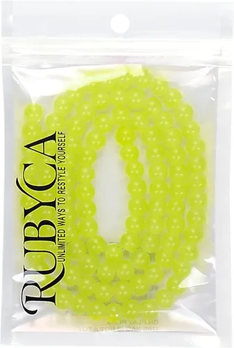 Vista 54 de RUBYCA 1 hebra 10MM Jade imitación ronda pintado recubierto de cuentas de vidrio DIY fabricación de joyas bebé rosa