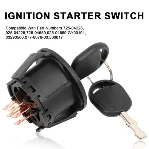 Vista 6 de Interruptor de encendido para Bad Boy con llaves, cortacésped, interruptor de 5 terminales para Craftsman Troy-Bilt MTD Cub Cadet Husqvarna JD AYP