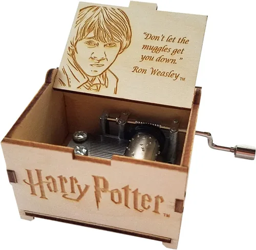 Vista 14 de TheLaser'sEdge Harry Potter Mini caja de música de regalo - Felicidad negra Negro