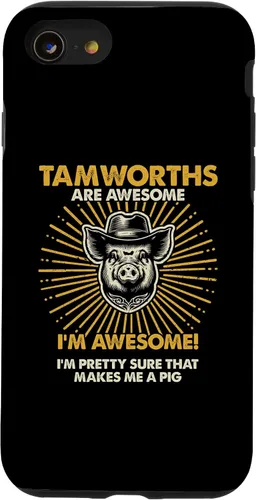 Vista 13 de iPhone 15 Pig Dad Mom Awesome - Farmer Breeder Tamworths Case