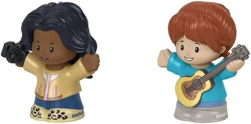 Vista 2 de F-Price - Paquete de figuras de juguete ~ Juego de figuras de inicio de historias - HBW68 ~ Figuras de fotógrafo y jugador de ukelele, marrón, azul