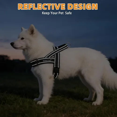Vista 5 de KOOLTAIL Arnés sin tirones para perro pequeño, con acolchado suave y asa, arnés de chaleco para cachorro fácil de caminar, cuello y pecho