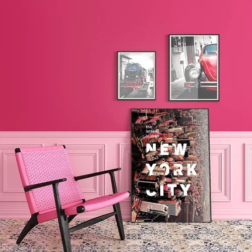 Vista 2 de VEELIKE Papel tapiz rosa magenta para pegar y despegar, papel de contacto rosa para escritorio, armarios, cajones, paredes, 15.7 x 118 pulgadas