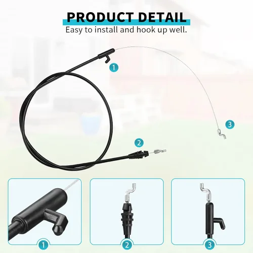 Vista 3 de 946-1130 746-1130 Cable de control de motor compatible con MTD Cub Cad et Troy Bilt Yardman Craftsman Bolens Huskee cortacésped