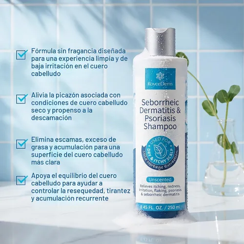 Vista 2 de Roycederm Champú de Dermatitis seborreica y psoriasis con ácido salicílico