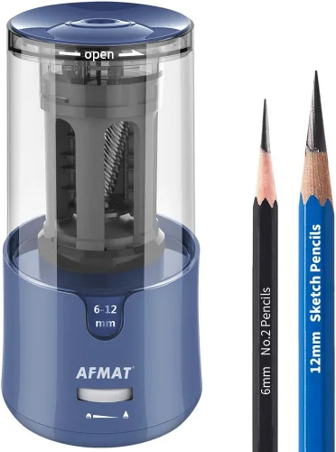 Vista 2 de AFMAT Sacapuntas de punta larga + sacapuntas manos libres totalmente automático para lápices de colores (PSA7+PSA8)