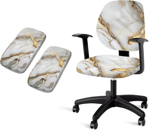 Vista 8 de American Flag Chair Covers Stretchy Office Chair Armrest Covers 4-Pc Set Reusable Soft Patriotic Computer Cover Slipcovers for Game Room and Office