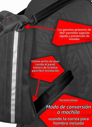 Vista 5 de Chase Harper USA Bolsa de Cola 450 - Resistente al Agua, Resistente a Desgarros, Nylon Balístico de Grado Industrial con Sistema de Montaje