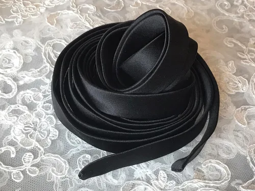 Vista 2 de Cinta de satén de 140 pulgadas para corsé de boda, correas con cordones en la espalda, cinta con cordones para reemplazo de cremallera trasera